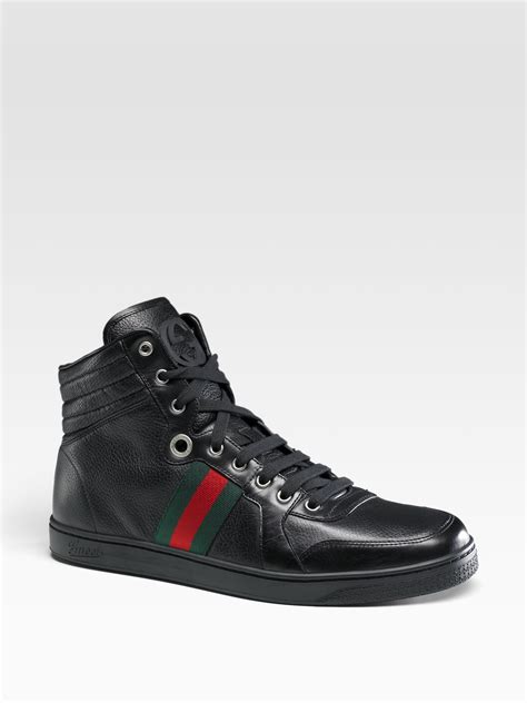 gucci sneakers black mens|Gucci sneakers for men prices.